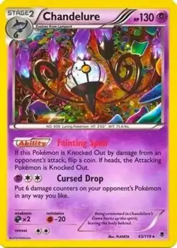 Lightly Played Chandelure - 43/119 - Cosmos Holo Pokemon Blister Exclusives - Image 1
