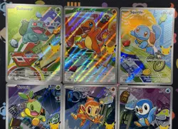 Pokemon Full Set of 9 First Partner Series 1 Illustration Collection English NM - Image 3