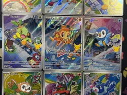 Pokemon Full Set of 9 First Partner Series 1 Illustration Collection English NM - Image 4