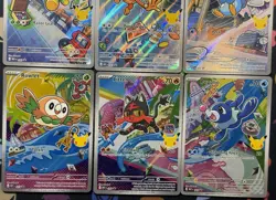 Pokemon Full Set of 9 First Partner Series 1 Illustration Collection English NM - Image 5