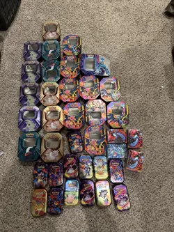 Pokemon Tins Lot of 34 “empty” And 4 Deck Boxes - Image 1