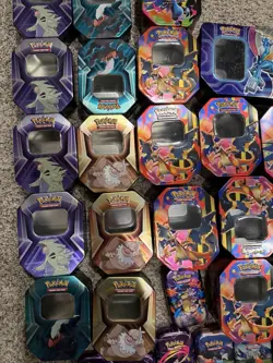 Pokemon Tins Lot of 34 “empty” And 4 Deck Boxes - Image 3