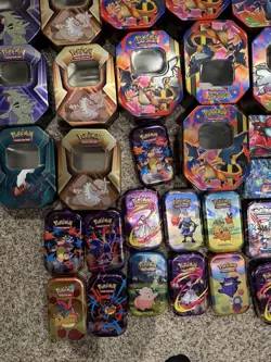 Pokemon Tins Lot of 34 “empty” And 4 Deck Boxes - Image 4