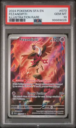 2024 POKEMON SFA EN-SHROUDED FABLE ILLUSTRATION RARE #073 FEZANDIPITI PSA 10 - Image 1
