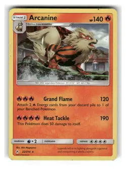 Arcanine 22/214 Holo Rare Unbroken Bonds Pokemon Holo Moderately Played - Image 1