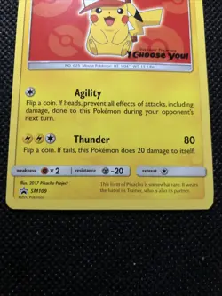 Ash's Pikachu - SM109 - Non-Holo Promo POKEMON SUN & MOON PROMOS LP - Image 2