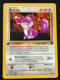 Pokemon Rattata 66/82 1st Common (NM) - Image 1