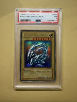 Blue Eyes White Dragon 2002 SDK Yu-Gi-Oh! #001 PSA 7 - Image 1