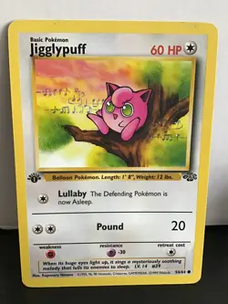 Jigglypuff 54/64 Pokemon Jungle 1st Edition Common - Image 1