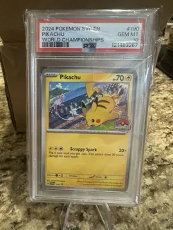 Pokemon Pikachu #190 World Championship 2024 PSA Gem Mint 10 - Image 1