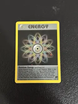 Pokemon TCG Rainbow Energy Holo Team Rocket - Image 1