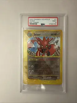 2003 Pokemon Aquapolis Scizor Box Topper Holo PSA 9 Mint Low Population - Image 2