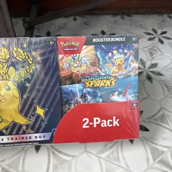 Pokemon Surging Sparks Elite Trainer Box and Booster Bundle Costco Crease On ETB - Image 3
