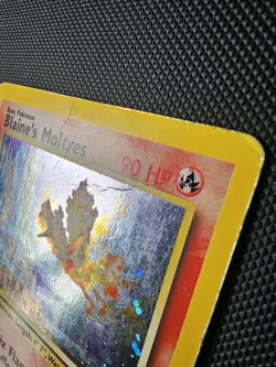 Blaine's Moltres Gym Heroes Holo Rare 1/132 Pokemon WOTC Vintage - Image 2