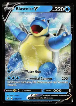Blastoise V SWSH101 Holo Sword & Shield Promo Pokemon Card - Image 1