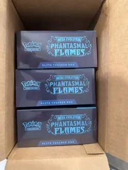 Pokemon TCG Mega Evolution Phantasmal Flames ETB - Set of 3 Factory Sealed - Image 1