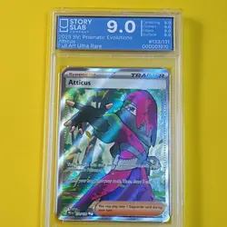 Pokemon Atticus Full Art Holo Ultra Rare SV Prismatic Evolutions 133/131 SSC 9.0 - Image 1