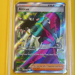 Pokemon Atticus Full Art Holo Ultra Rare SV Prismatic Evolutions 133/131 SSC 9.0 - Image 4