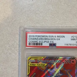 Charizard & Braixen Tag Team GX 212/236 - Cosmic Eclipse Pokemon TCG- PSA 9 🔥 - Image 2