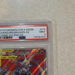 Charizard & Braixen Tag Team GX 212/236 - Cosmic Eclipse Pokemon TCG- PSA 9 🔥 - Image 3