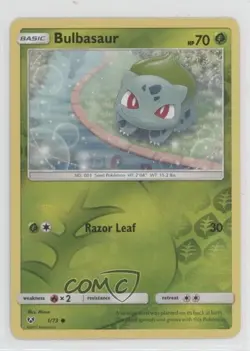 Bulbasaur Reverse Foil Pokemon Sun & Moon Shining Legends #1 - Image 1