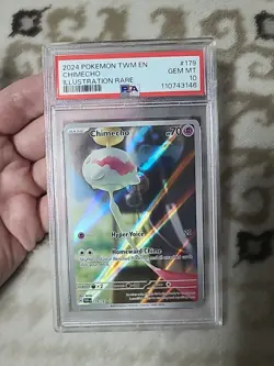 2024 POKEMON TWM EN-TWILIGHT MASQUERADE ILLUSTRATION RARE #179 CHIMECHO PSA 10 - Image 1