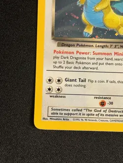 Dark Dragonite Holo 5/82 Team Rocket PERFECT SWIRL WOTC Pokemon NEAR MINT - Image 5