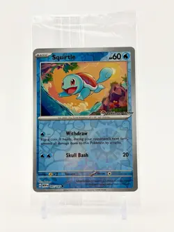 Pokemon Center Stamped Reverse Holo Squirtle Promo 007/165 Pokemon 151 Sealed - Image 1