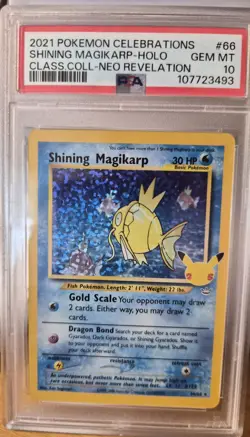 Pokemon 2021 Celebrations Classic Collection Shining Magikarp Holo 66/64 PSA 10 - Image 1