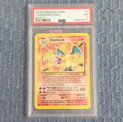 Pokemon Charizard Base Set 2 Holo 4/130 PSA 7 English TCG 2000 - Image 1