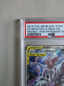 Pokemon 2019 Mewtwo & Mew GX SM191 Full Art Black Star Promo GEM MINT PSA 10 - Image 2