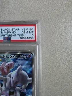 Pokemon 2019 Mewtwo & Mew GX SM191 Full Art Black Star Promo GEM MINT PSA 10 - Image 3