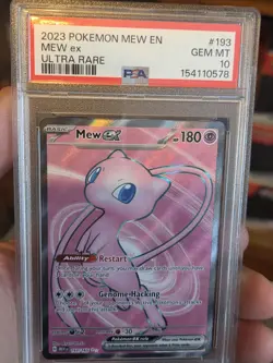 Mew EX 193/165 Mew-EN Ultra Rare 151 Pokemon PSA 10 - Image 1