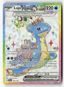 Lapras ex 158/142 Ultra Rare Stellar Crown Pokemon Holo Near Mint - Image 1