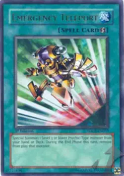 Yugioh! HP Emergency Teleport - TDGS-EN053 - Ultra Rare - 1st Edition Heavily Pl - Image 1