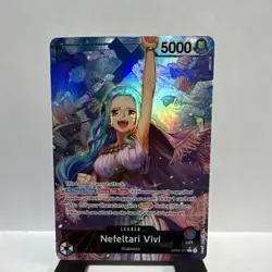 Bandai One Piece Card Game Nefeltari Vivi OP04-001 Leader Alt Art Foil EN - Image 1