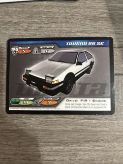 Vintage 2003 Initial D CCG Trueno 86 SE Car Card Toyopop AEG Non-Foil TCG - Image 1