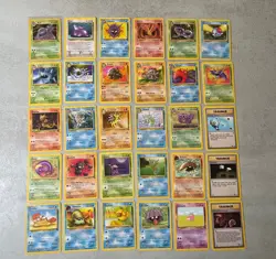 Pokemon TCG Fossil Set x30 Card Bundle Including Holo Rare No Duplicates - Image 1