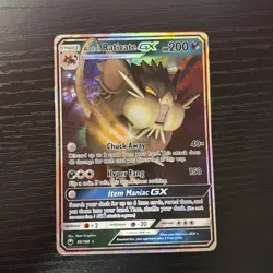 Alolan Raticate GX 85/168 Celestial Storm LP Ultra Rare Pokemon Card - Image 1