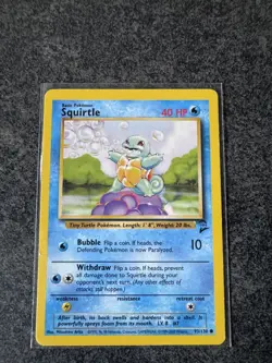 Squirtle 93/130 Common Base Set 2 Pokemon Moderately Played Card - Image 1