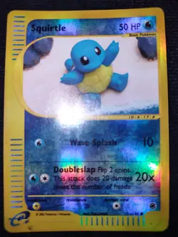 Squirtle 131/165 Reverse Holo Pokemon Trading Card Game eCard Expedition HP - Image 1