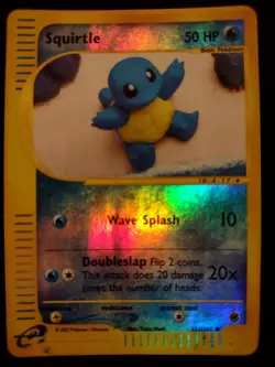 Squirtle 131/165 Reverse Holo Pokemon Trading Card Game eCard Expedition HP - Image 2