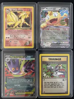 Pokemon WOTC Nintendo Vintage 4 Card Lot Blaine's Ninetales Meowth ex Holo EX - Image 1