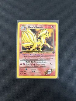 Pokemon WOTC Nintendo Vintage 4 Card Lot Blaine's Ninetales Meowth ex Holo EX - Image 2