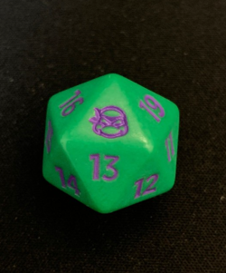 Donatello TMNT Turtles - Magic MTG Prerelease Spindown D20 Dice Die - PURPLE - Image 1