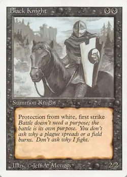 Black Knight 3ED Normal English NM - MTG - Image 1