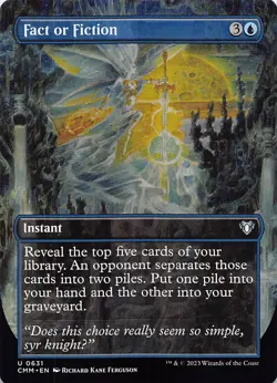 Fact or Fiction (Borderless) CMM 631 Normal English NM - MTG - Image 1