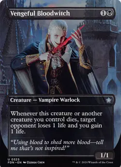 Vengeful Bloodwitch (Borderless) FDN 325 Normal English NM - MTG - Image 1