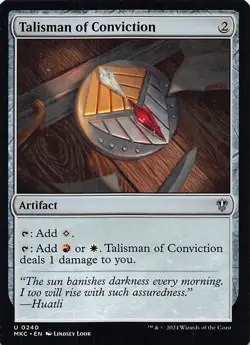 Talisman of Conviction MKC 240 Normal English NM - MTG - Image 1