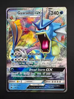 Gyarados GX 18/111 Pokemon Crimson Invasion Ultra Rare Moderately Played MP 2017 - Image 1
